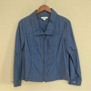 Coldwater Creek Blue Lightweight Jacket Women’s Petite 6 Shaped Fit Shaoed Fit